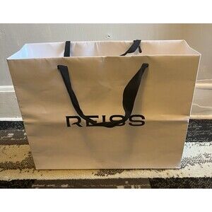 Reiss White Empty Large Shopping Gift Paper Bag 13”H x 16.5”W